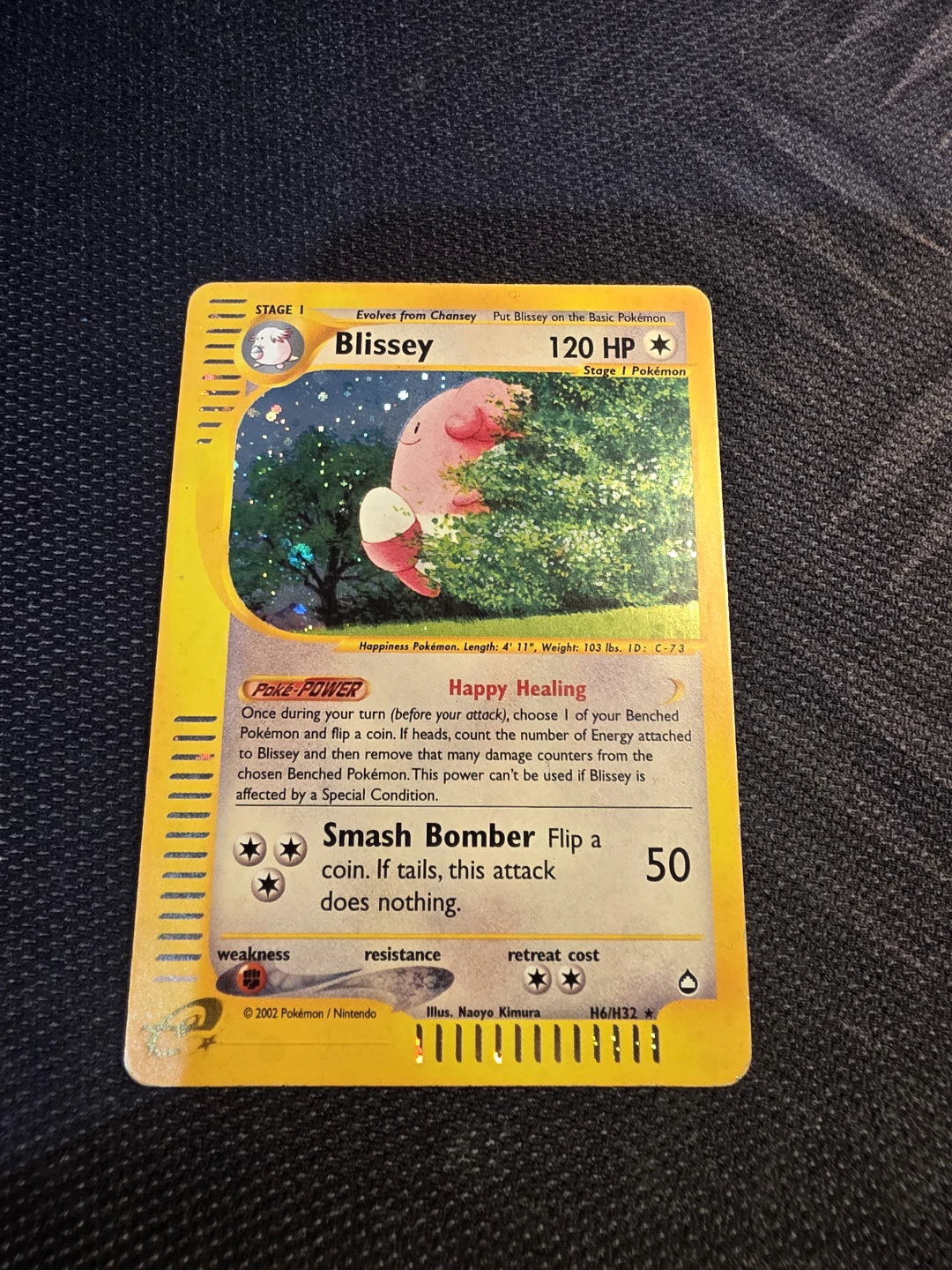 Pokemon Aquapolis Blissey Holo Card