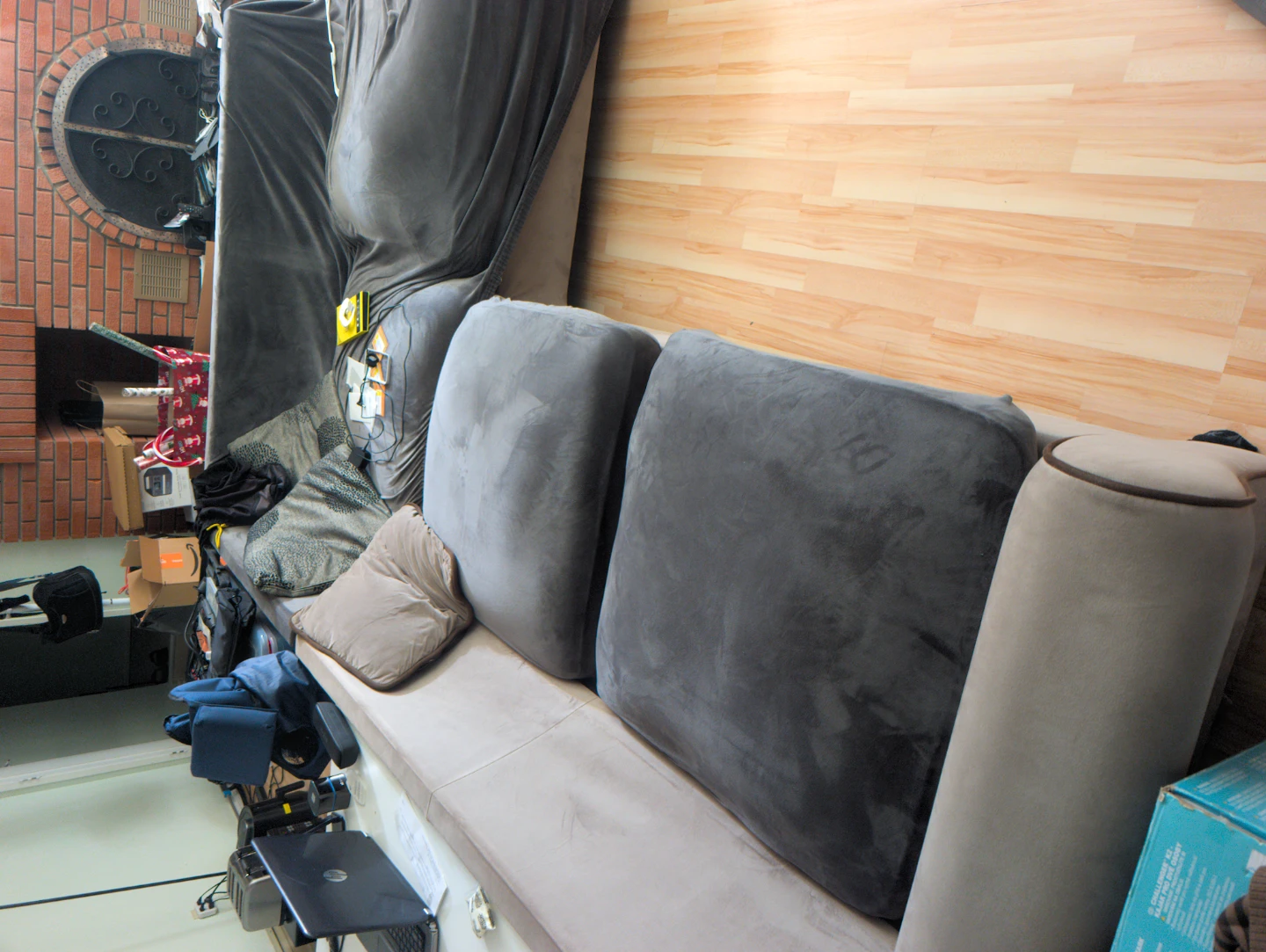 Grey sectional sofa L shape - photo 3