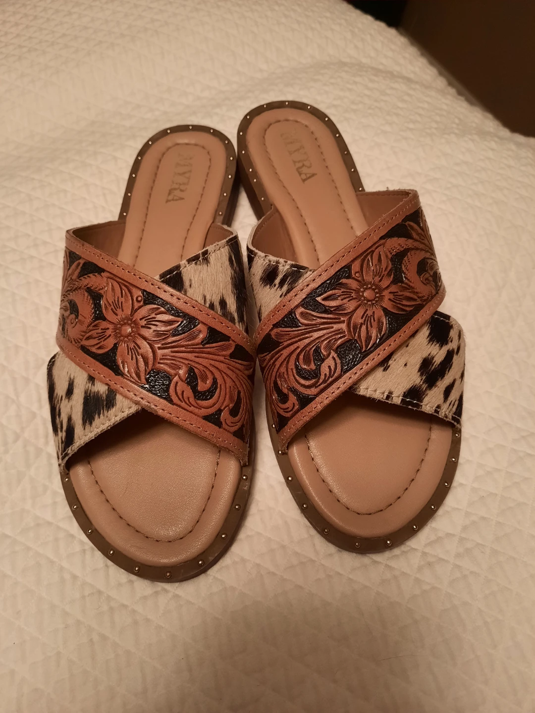 Myra Cross-Strap Sandals