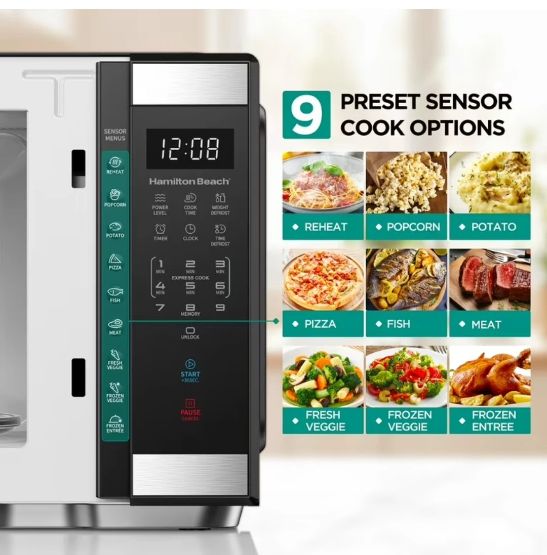 1000 Watt Hamilton Beach 1.1 Cu. Ft. Sensor Microwave - photo 5