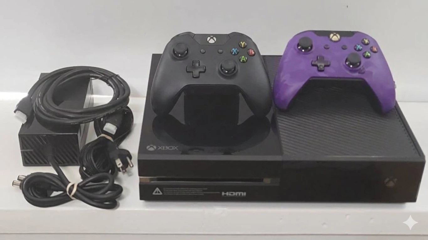 Xbox One Console with Two Controllers