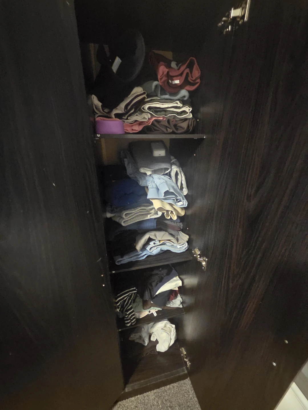 Dark Brown Three-Door Wardrobe - photo 2