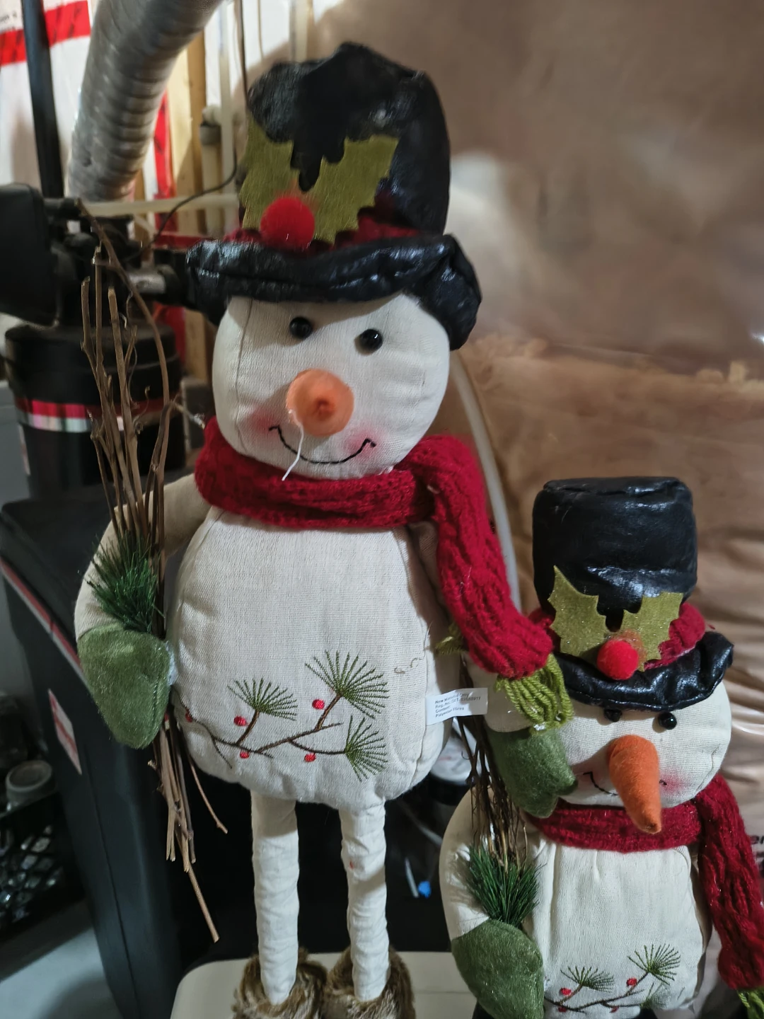 Set of 2 Decorative Fabric Snowmen - photo 2
