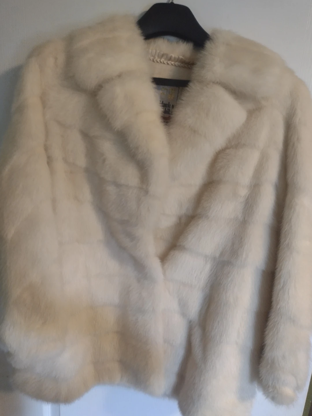 Creamy White faux Fur Coat vintage 60s 70s