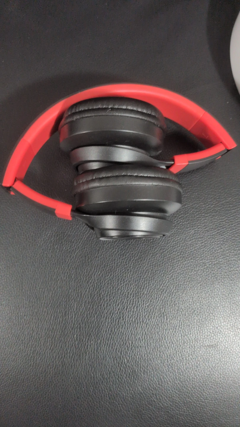 Black and Red Over-Ear Headphones - photo 3