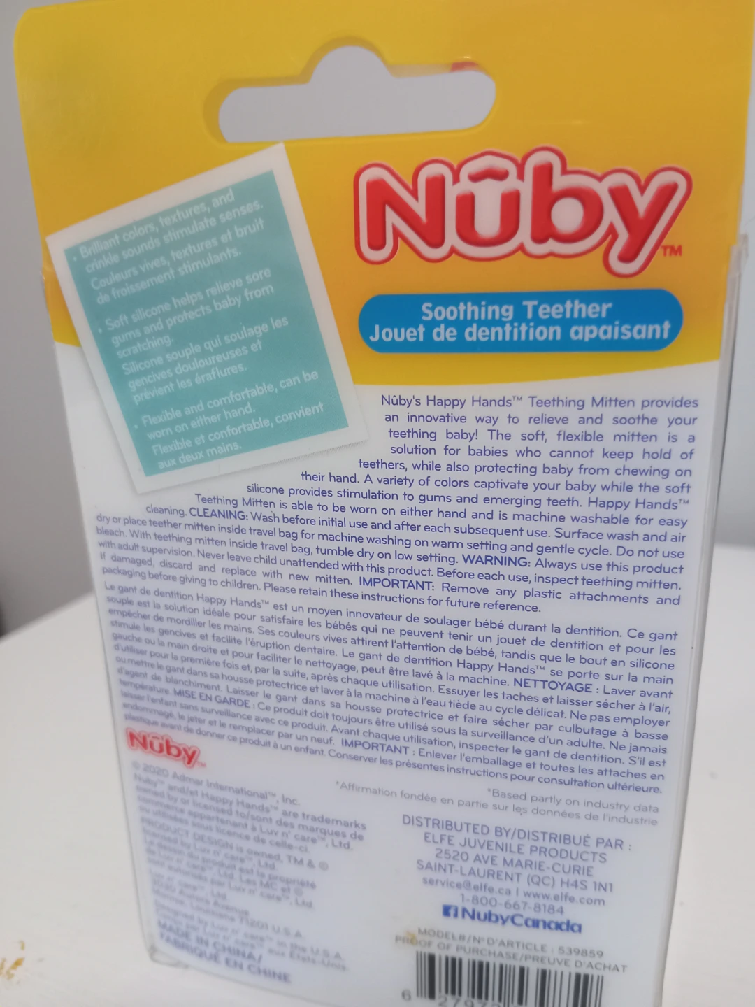 Nuby Happy Hands Teething Mitten - photo 2
