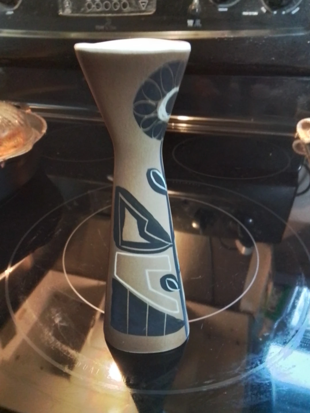 Vintage Mid-Century Danish Søholm Ceramic Sunflower Bud Vase - photo 4