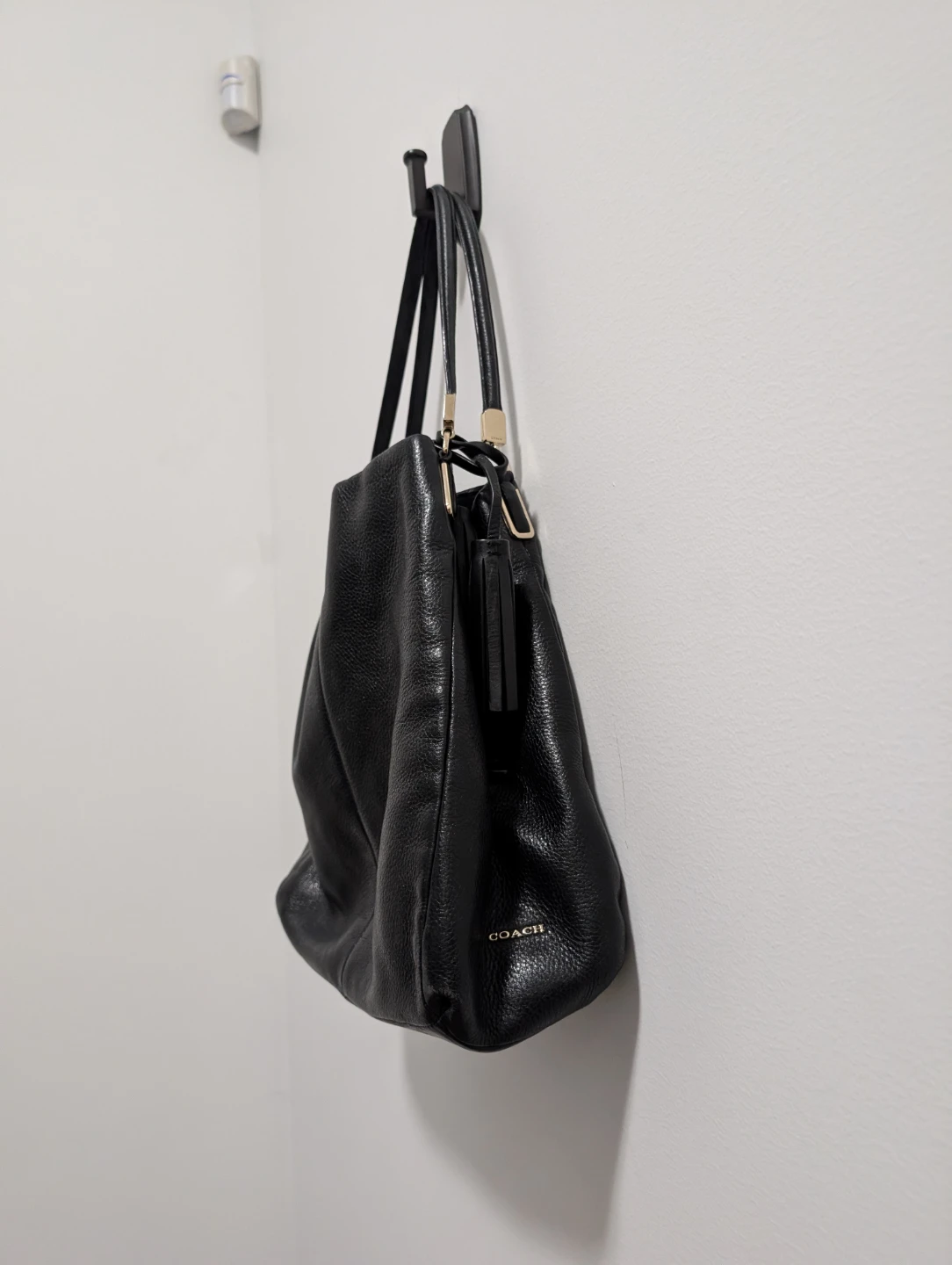 Coach Leather Hobo Bag Black - photo 4