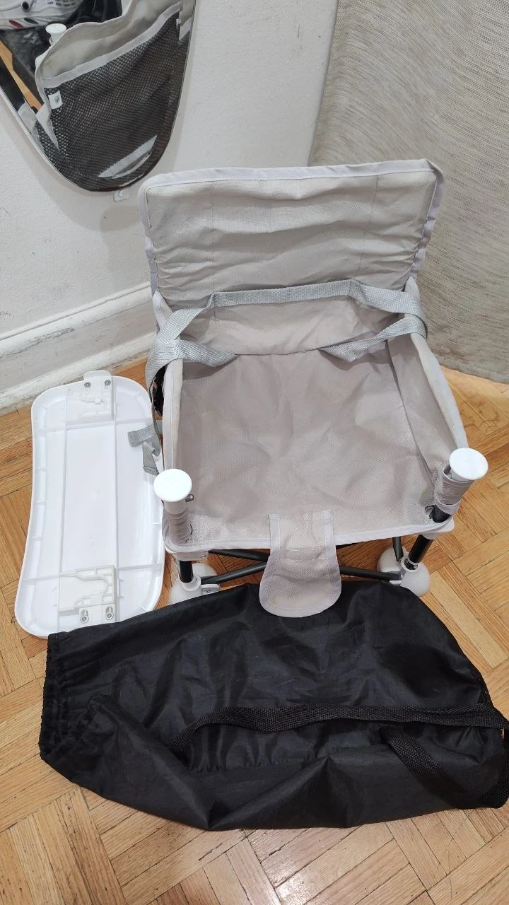 Portable Kids Travel High Chair with Removable Tray & Carry Bag