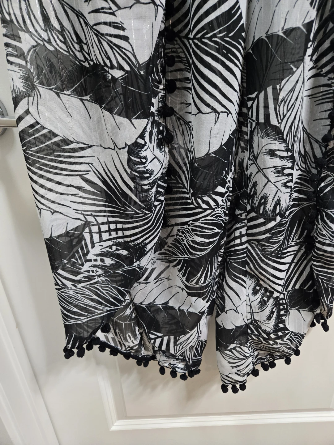 1X Tropical Leaf Print Cover-Up Pants - photo 2