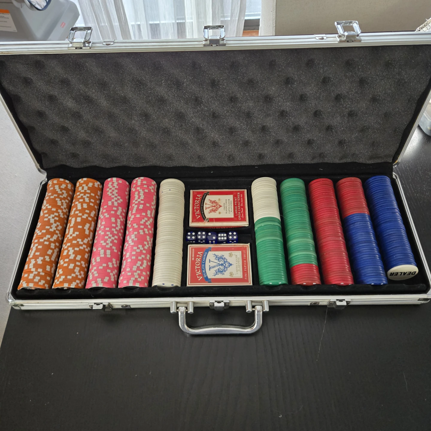 Poker Chip Set in Silver Case - photo 2