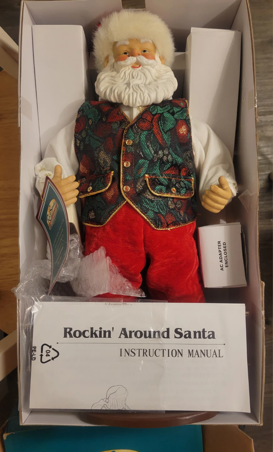 Vtg 1999 Rockin’ Around 17" Santa Claus Dancing Music Brenda Lee - photo 2