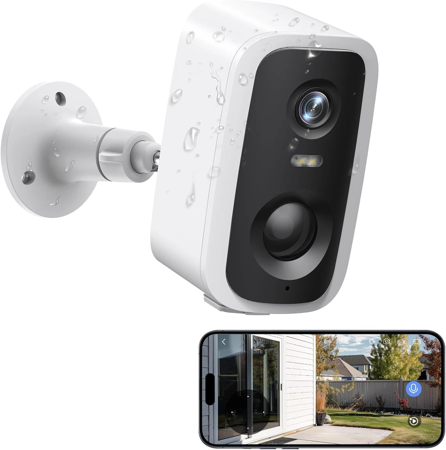 Battery powered outdoor wireless security camera