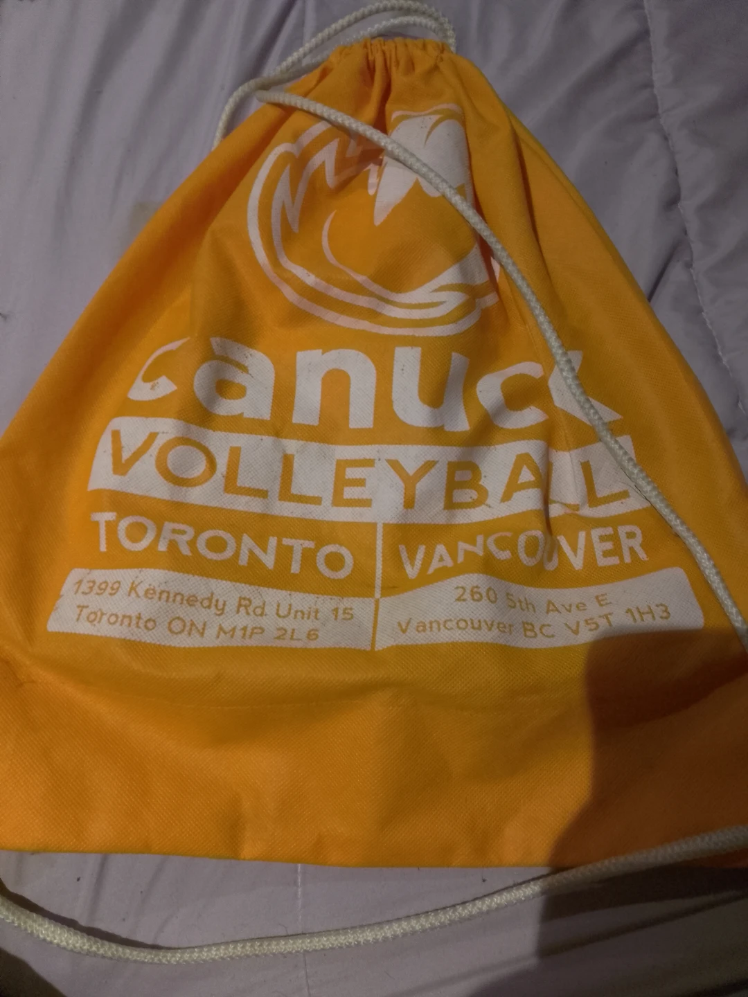 Canuck Volleyball Drawstring Bag 🏈