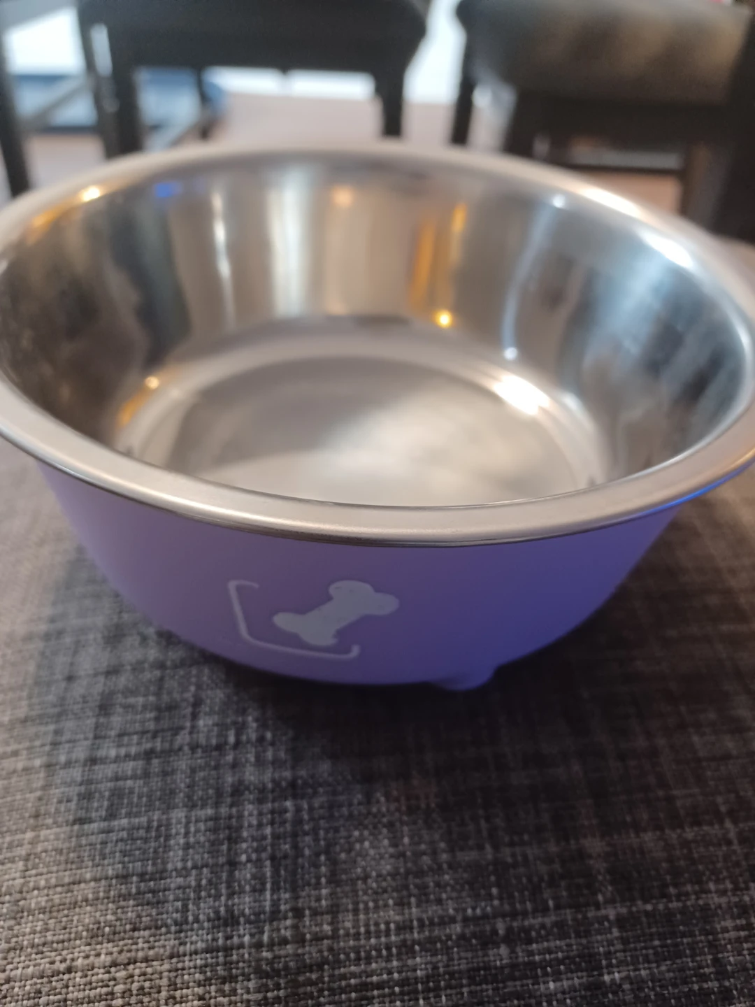 Purple Stainless Steel Pet Bowl