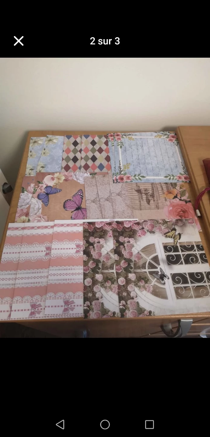 Lot de papier et décorations pour scrapbooking - photo 2