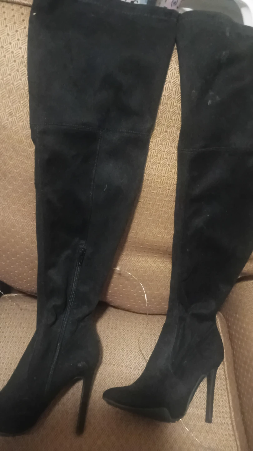 Black Heeled Over-the-Knee Boots