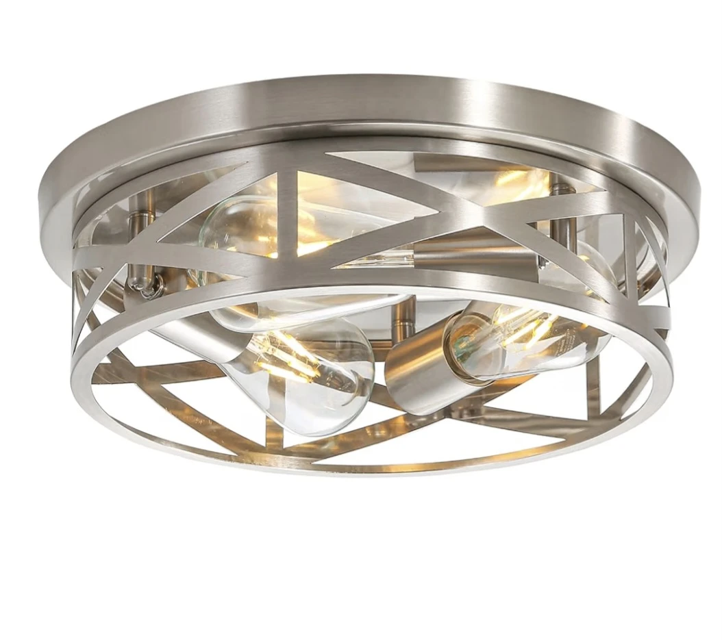 1 Brushed Nickel Flush Mount Light