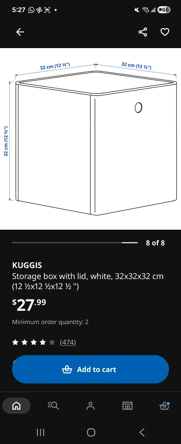 Ikea kuggis bin, no lid - photo 3