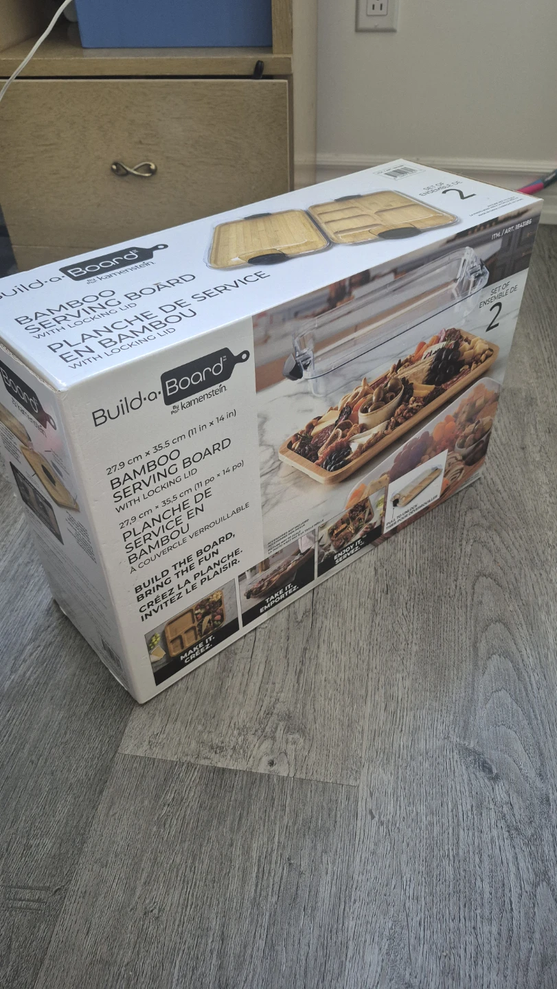 BRAND NEW : Build-a-Board Bamboo Serving Boards - Set of 2 - photo 2