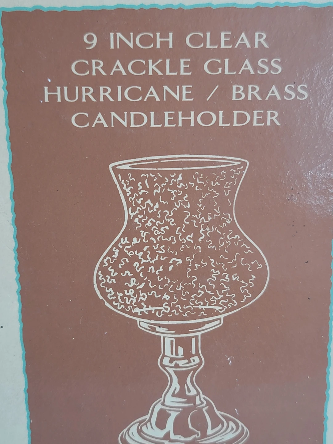 Gallerie Accents 9-Inch Crackle Glass Hurricane Candleholder