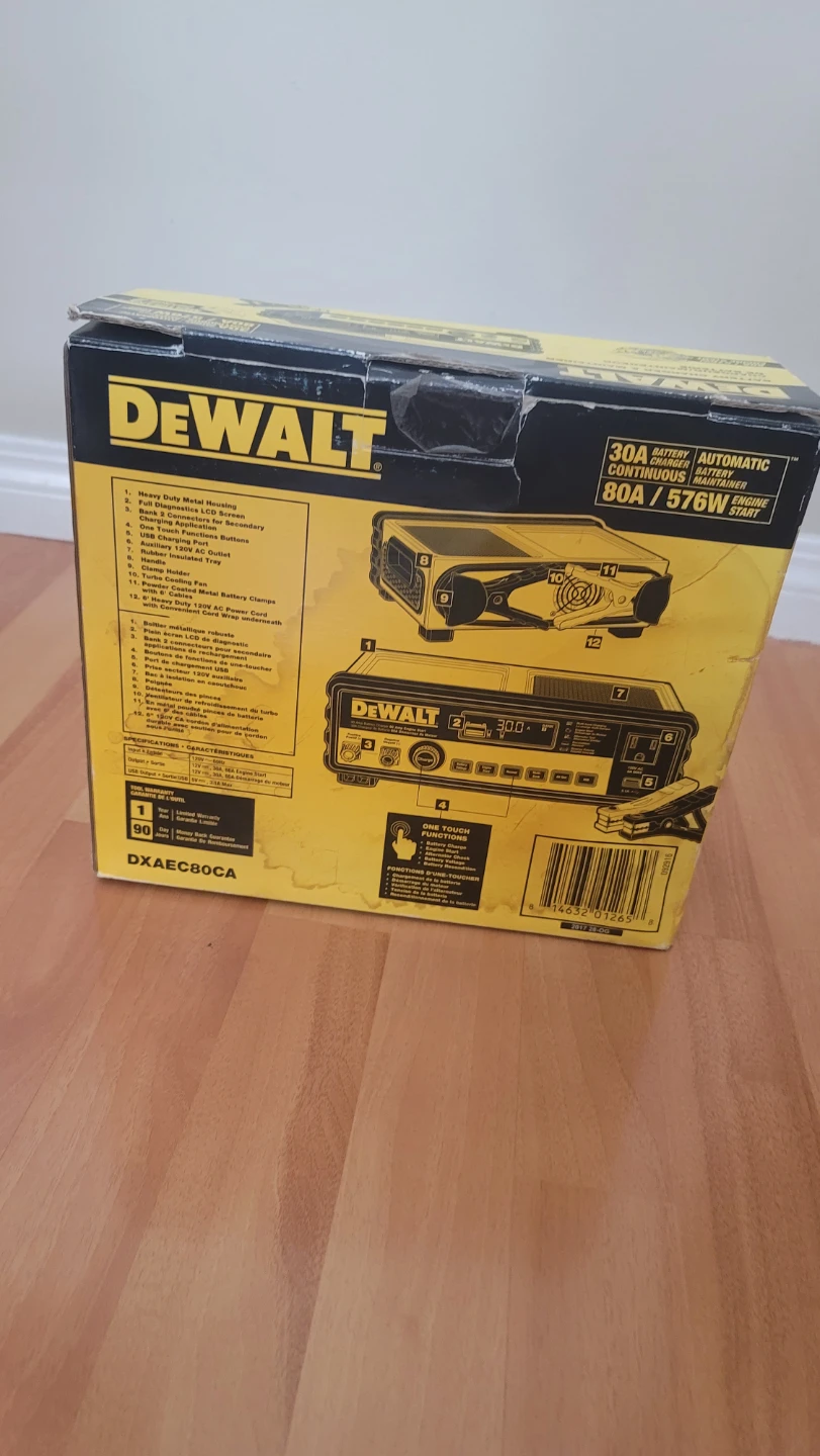 DeWalt 30A Battery Charger and 80A Engine Start - photo 5