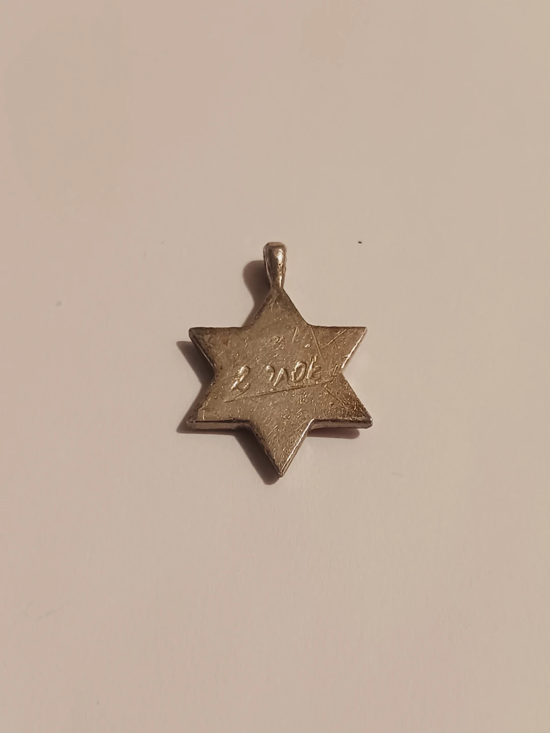 Sterling Silver 925 Star of David Pendant with Pink Stone - photo 3