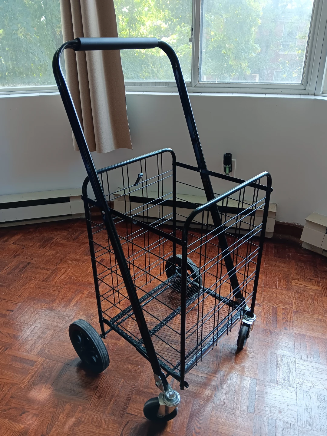 Black Folding Shopping Cart - photo 2