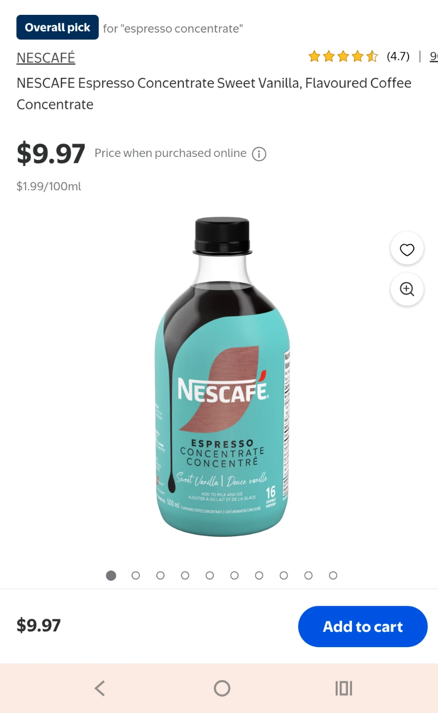 Nescafé Espresso Concentrate (Unopened)