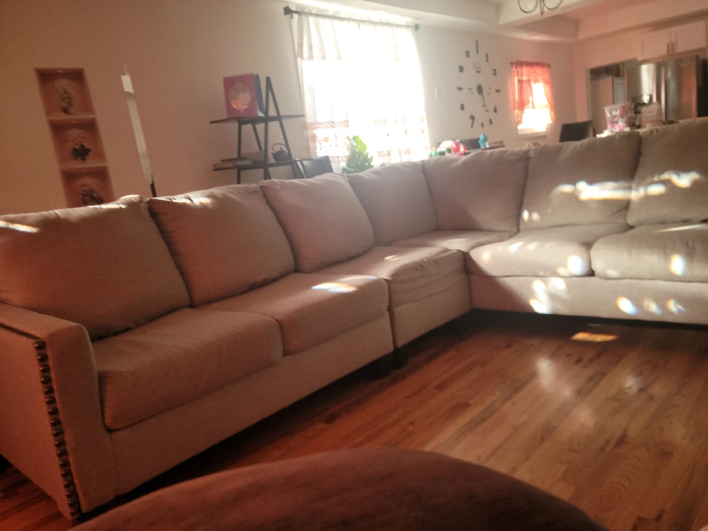 Beige Sectional Sofa - photo 3