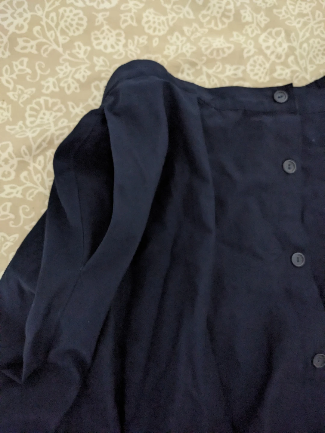 Uniqlo Navy Button-Down A-Line Skirt - photo 5