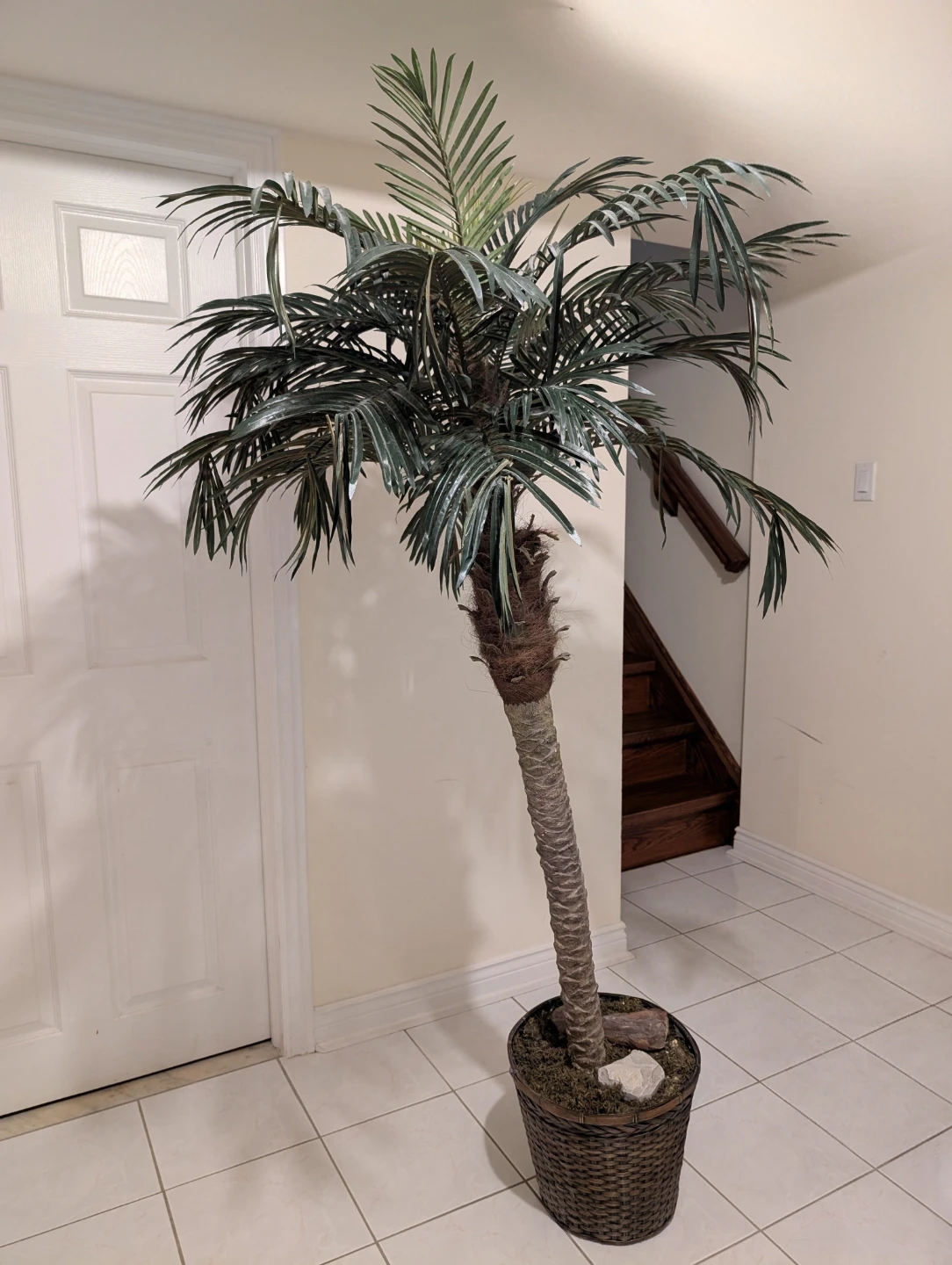 Tall Artificial Palm Tree in Basket Pot - photo 2