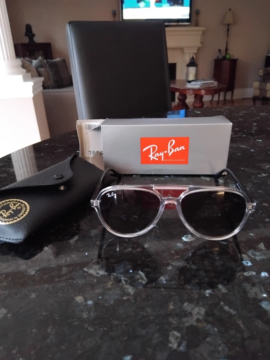 Ray-Ban Aviator Sunglasses - Clear Frame