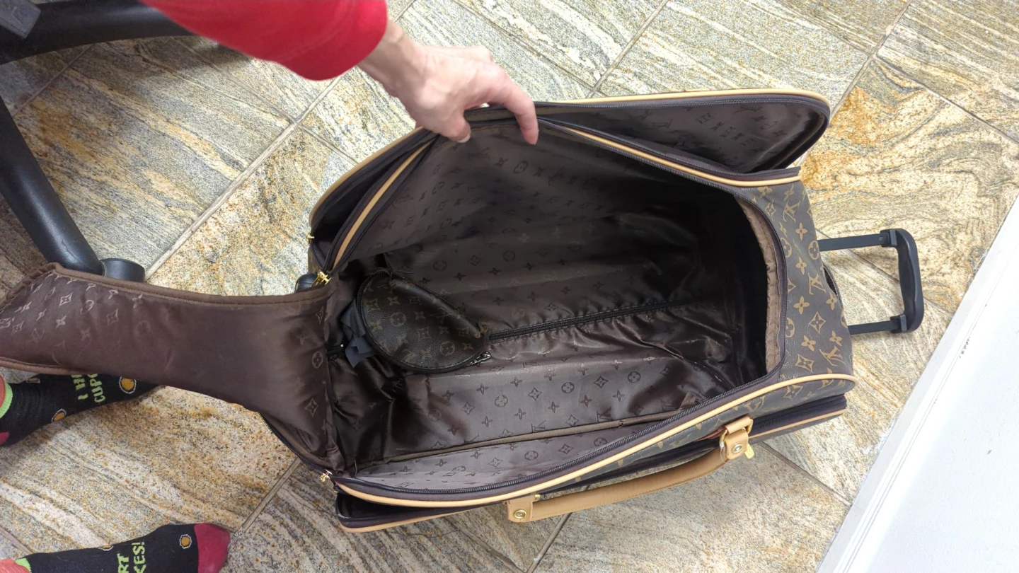 Rolling Travel Bag / Suitcase - Brown Pattern - photo 3