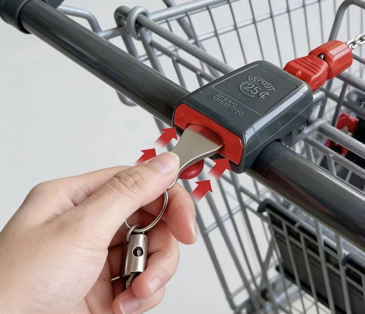 Grocery Cart Coin Token Keyring - photo 2