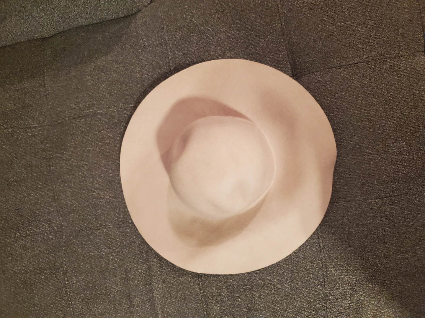 Cream Wide-Brim Felt Hat