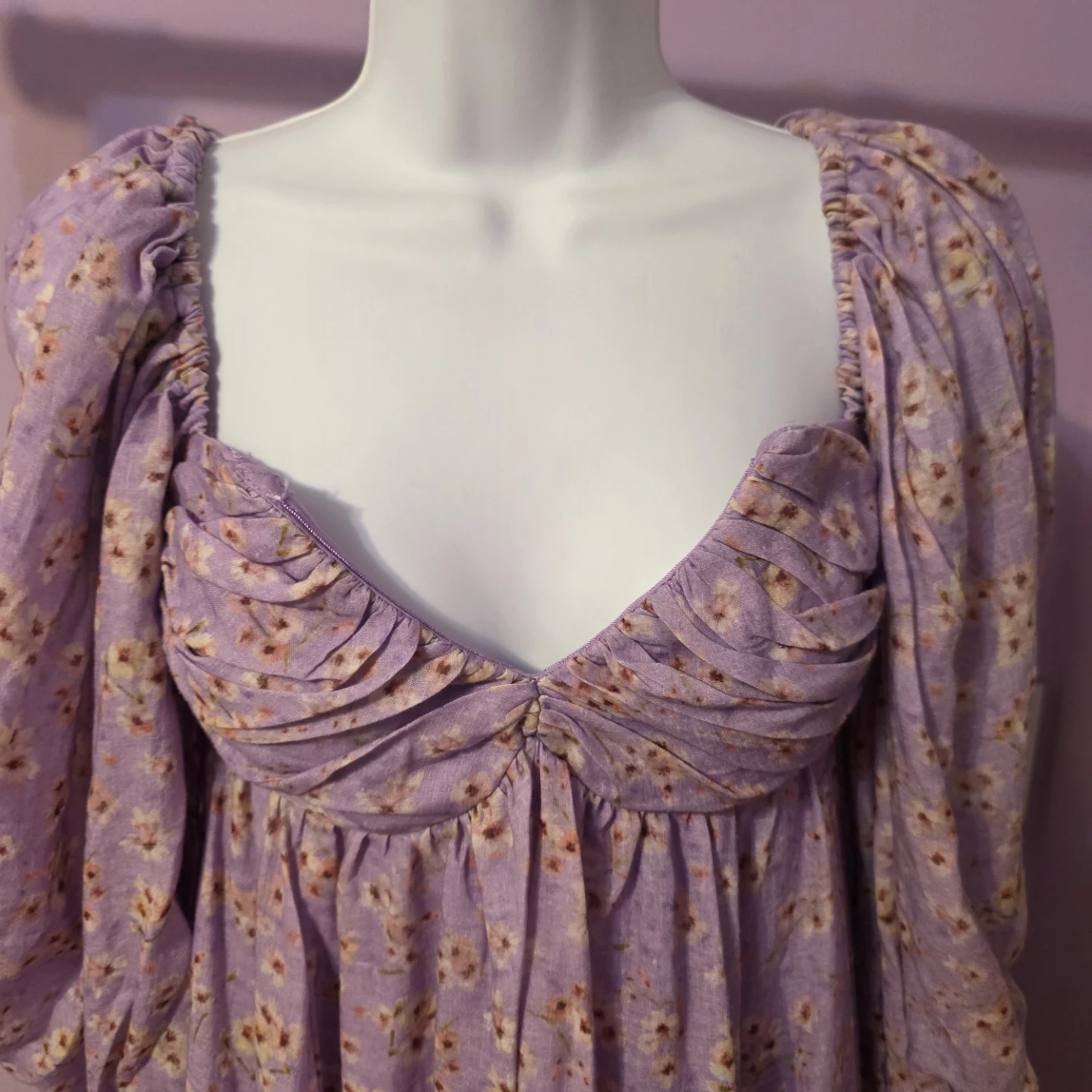 Bardot Lani Purple Floral Dress XS - photo 3