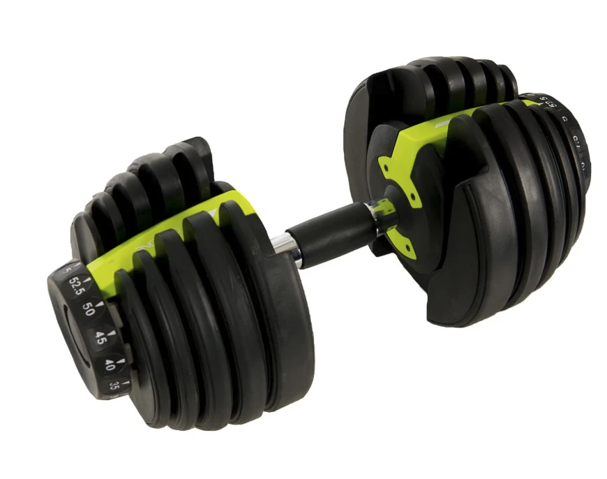 GoZone 10lb-52.5lb Single Adjustable Dumbbell – Black/Green - photo 4