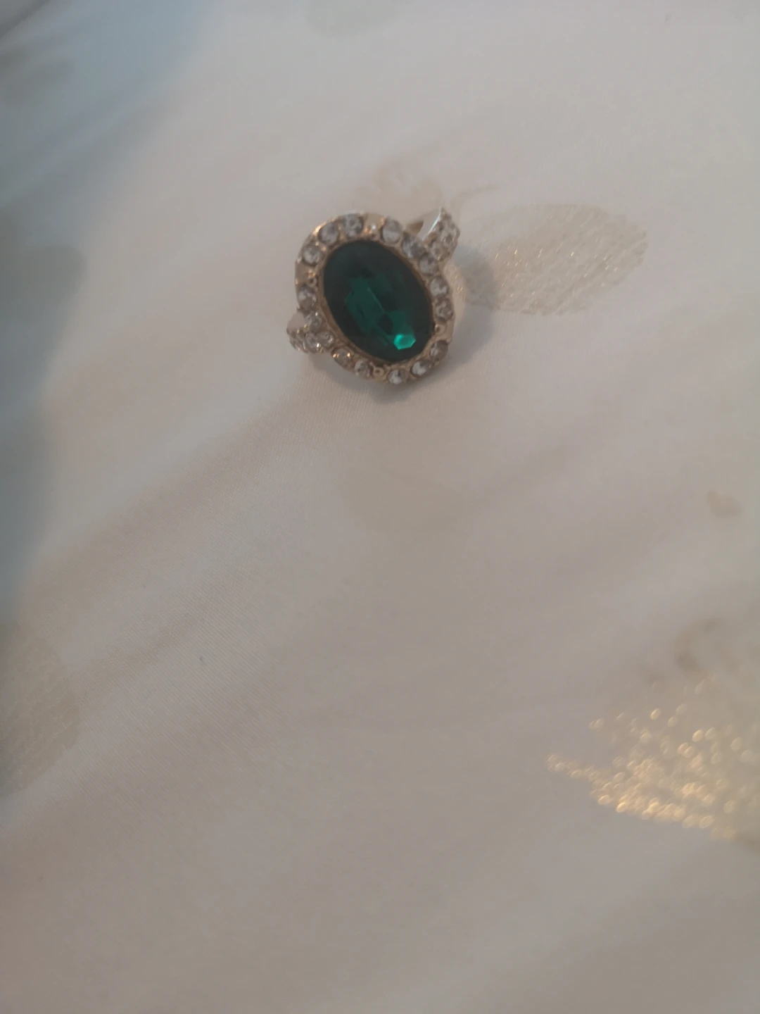 Oval Green Emerald Fashion Ring
