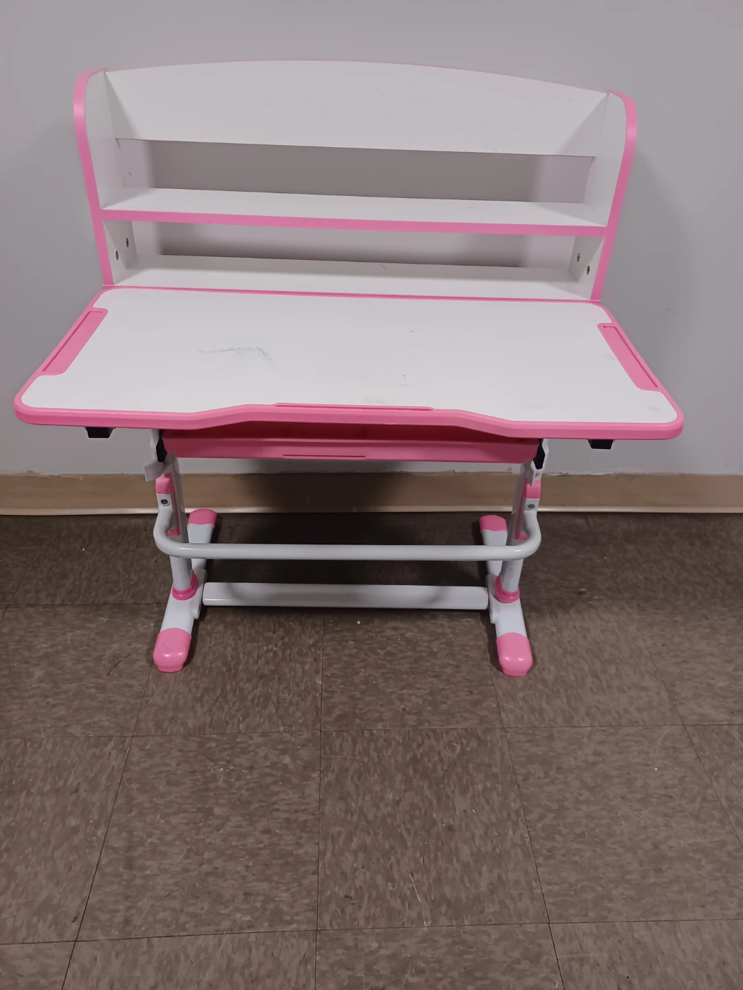 Kids Adjustable Pink and White Desk - photo 3