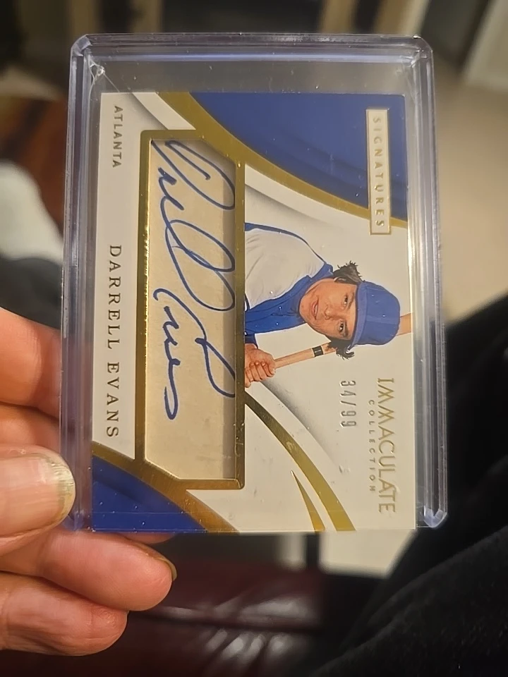 Darrell Evans Signed Baseball Card - photo 2