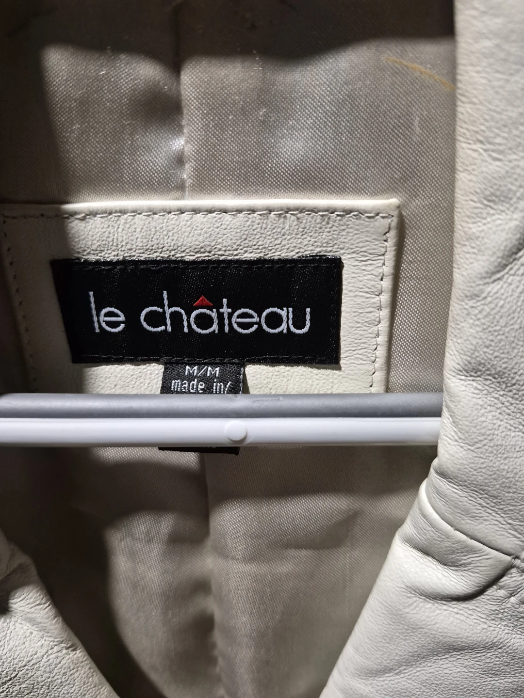 Le Château Cream Leather Coat - photo 3