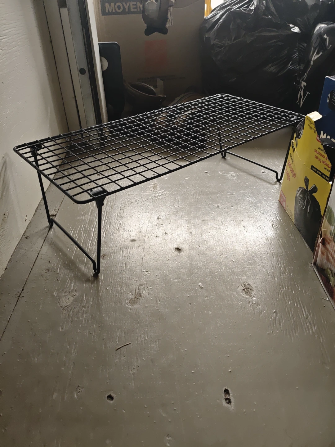Black Metal Wire Shelf Organizer, shoe stand - photo 2