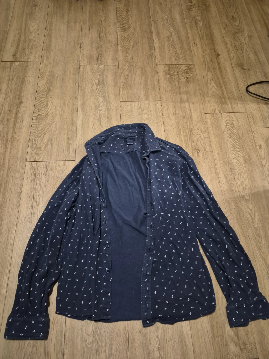 Haggar Long-Sleeve Shirt - Navy Blue - Size Large - photo 2