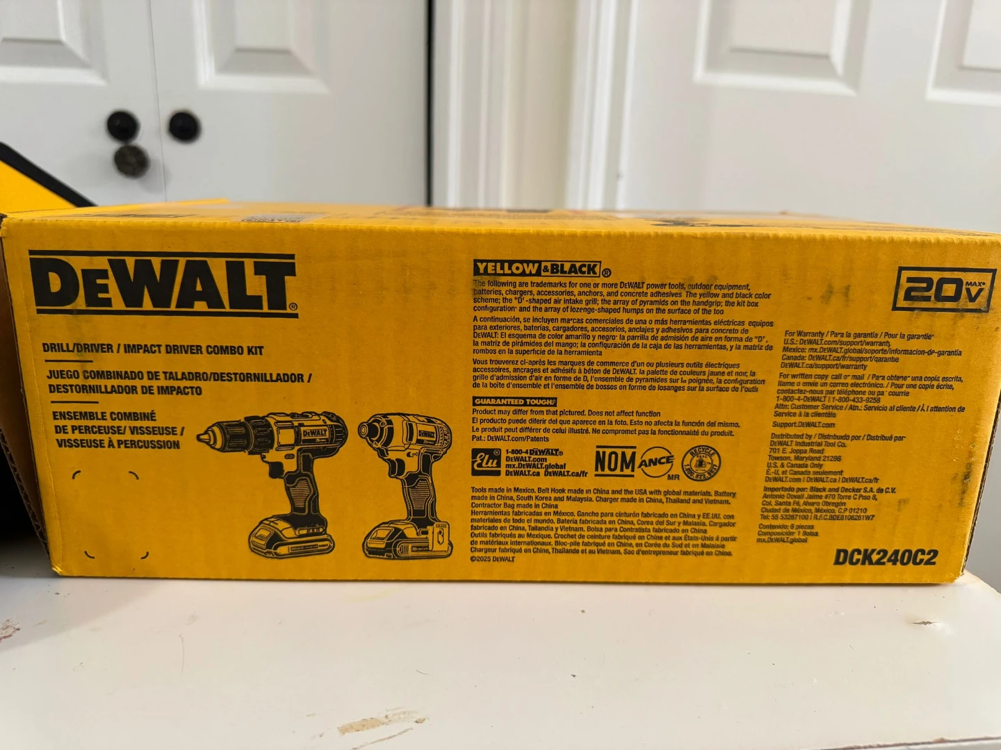 DeWalt 20V MAX Drill/Driver & Impact Driver Combo Kit with Bag