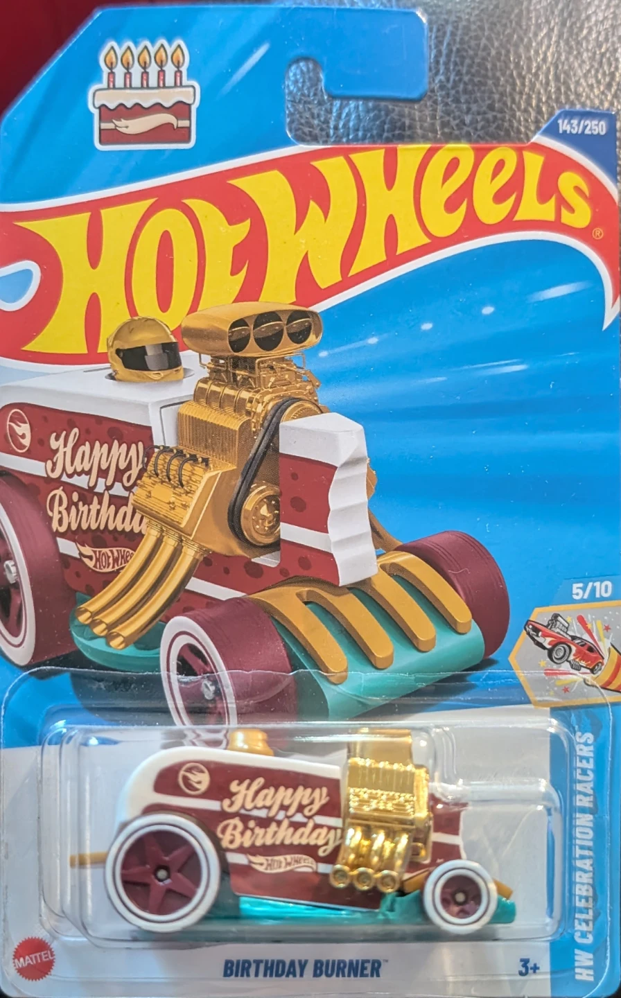 💥TREASURE HUNT💥Hot Wheels '25: G-case 'Birthday Burner' 143/250
