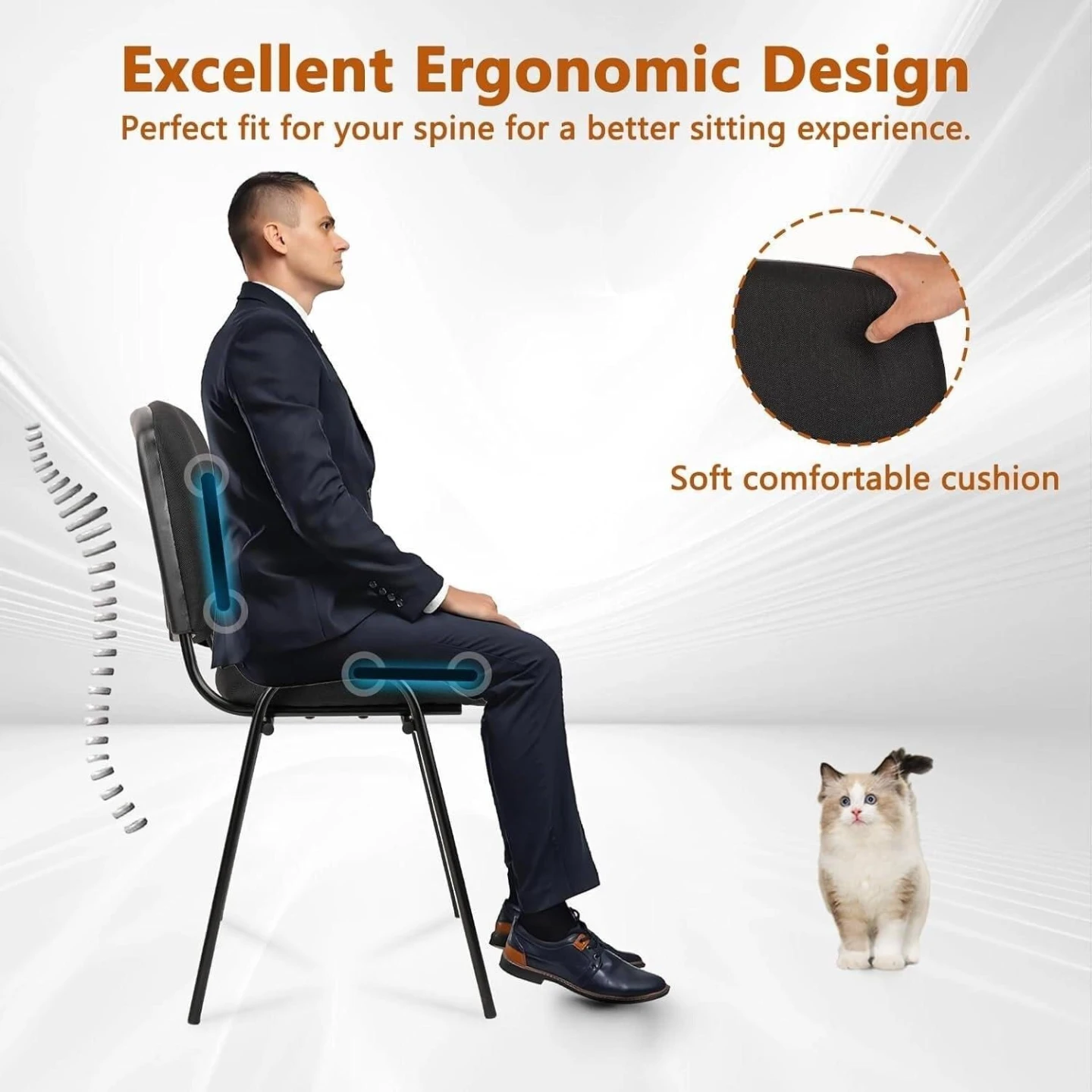 Stackable Black Office Chairs