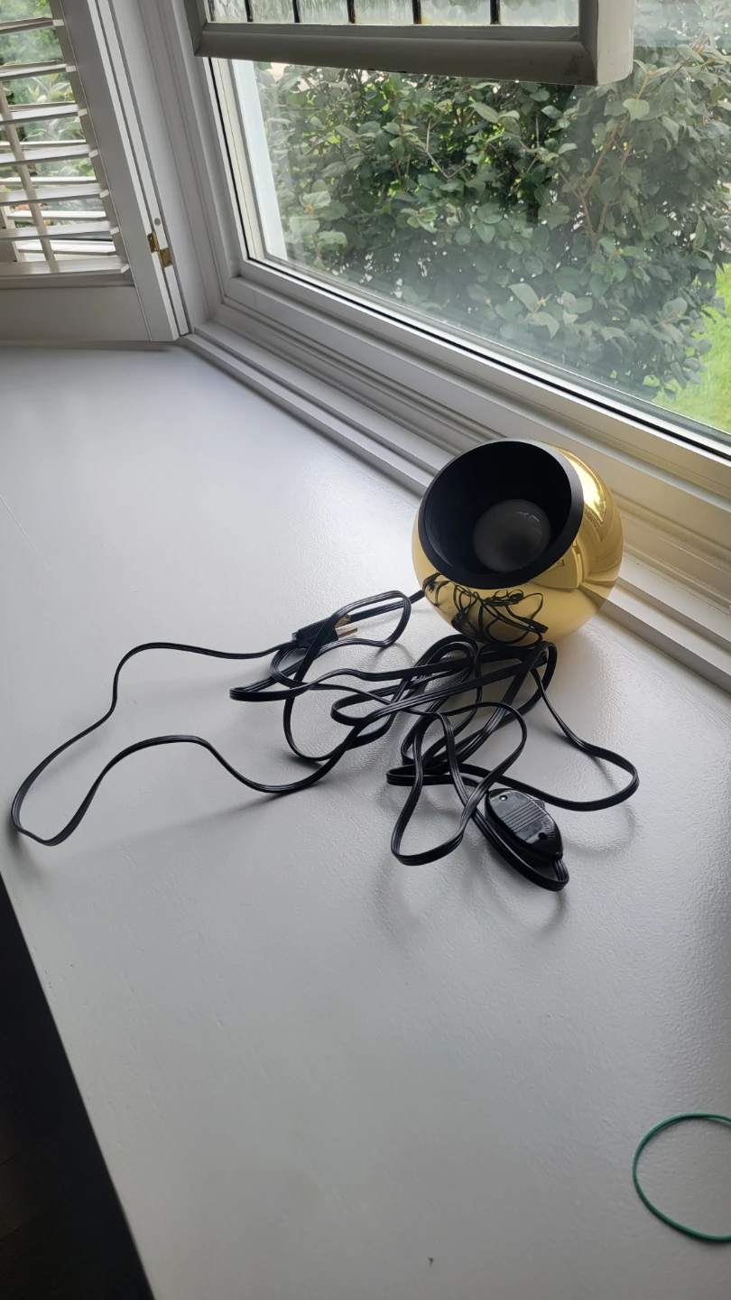 Mid Century Retro Eyeball Gold Atomic Light