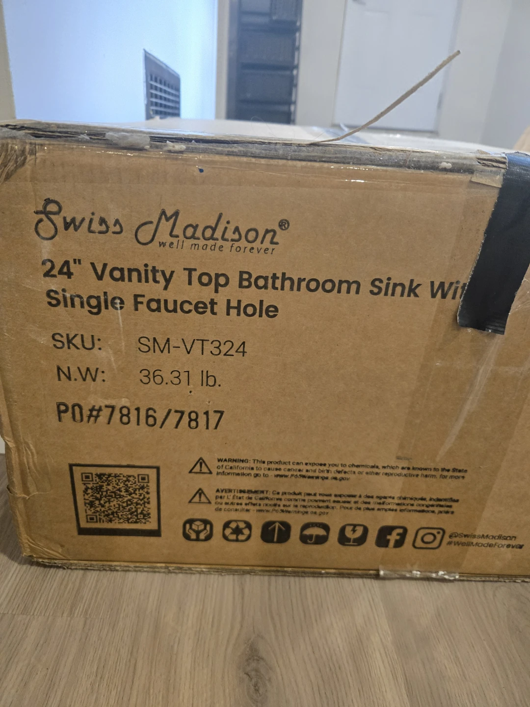 Swiss Madison 24-inch Vanity Top Bathroom Sink - photo 2