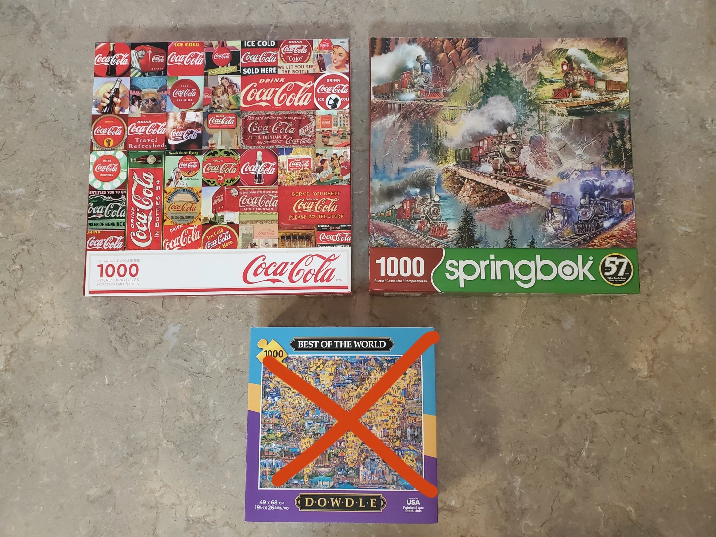 Set of 2 1000-Piece Puzzles -  Springbok 🏈